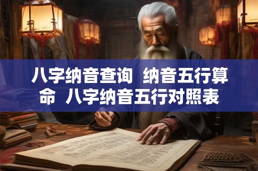 八字纳音查询  纳音五行算命  八字纳音五行对照表