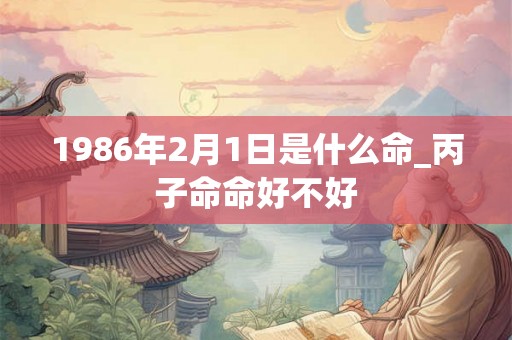 1986年2月1日是什么命_丙子命命好不好
