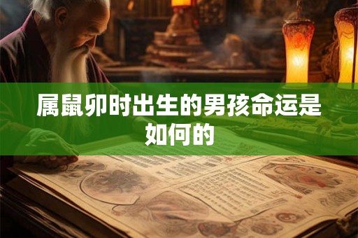 属鼠卯时出生的男孩命运是如何的 属鼠卯时出生的男孩命运是如何的