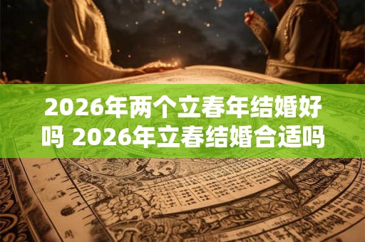 2026年两个立春年结婚好吗 2026年立春结婚合适吗