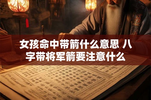 女孩命中带箭什么意思 八字带将军箭要注意什么