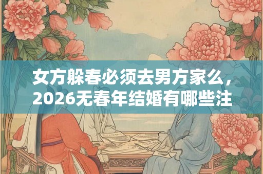 女方躲春必须去男方家么，2026无春年结婚有哪些注意事项？