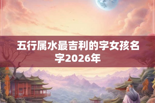 五行属水最吉利的字女孩名字2026年