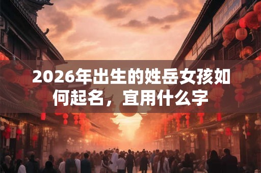 2026年出生的姓岳女孩如何起名，宜用什么字