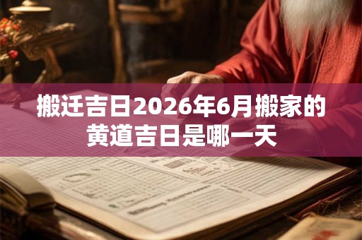 搬迁吉日2026年6月搬家的黄道吉日是哪一天 搬迁吉日2026年6月搬家的黄道吉日是哪一天