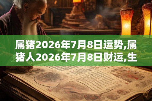 属猪2026年7月8日运势,属猪人2026年7月8日财运,生肖猪2026年7月8日运势 属猪2026年7月8日运势,属猪人2026年7月8日财运,生肖猪2026年7月8日运势