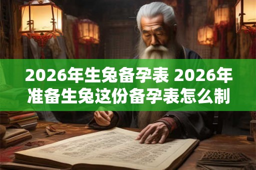 2026年生兔备孕表 2026年准备生兔这份备孕表怎么制定