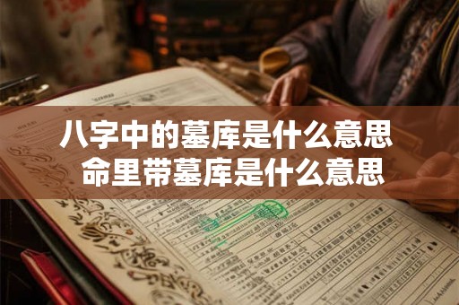 八字中的墓库是什么意思  命里带墓库是什么意思