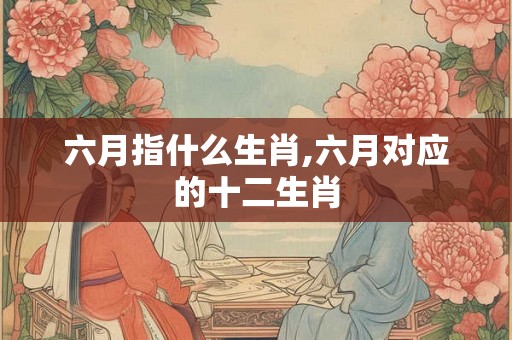 六月指什么生肖,六月对应的十二生肖