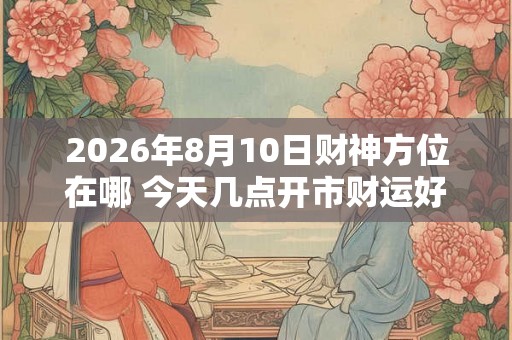 2026年8月10日财神方位在哪 今天几点开市财运好