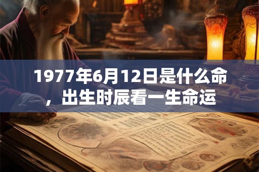 1977年6月12日是什么命，出生时辰看一生命运