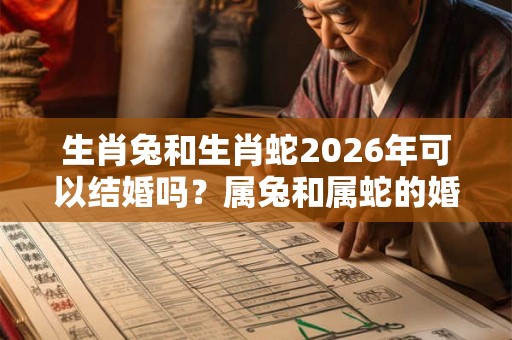 生肖兔和生肖蛇2026年可以结婚吗？属兔和属蛇的婚姻好不好？
