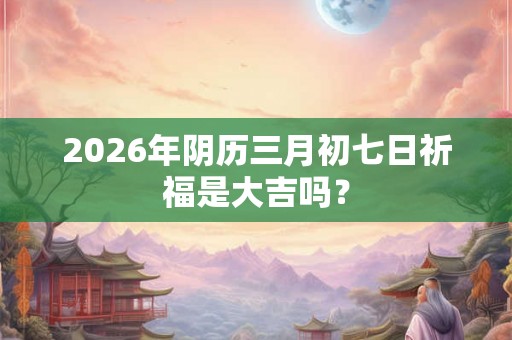 2026年阴历三月初七日祈福是大吉吗？