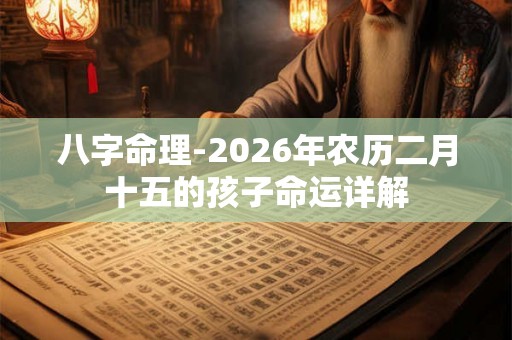 八字命理-2026年农历二月十五的孩子命运详解