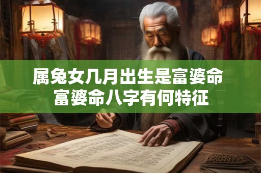 属兔女几月出生是富婆命 富婆命八字有何特征