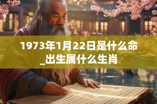 1973年1月22日是什么命_出生属什么生肖