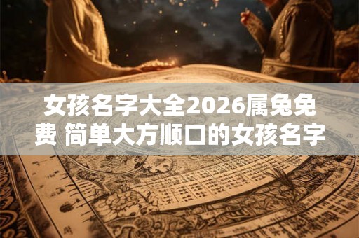女孩名字大全2026属兔免费 简单大方顺口的女孩名字