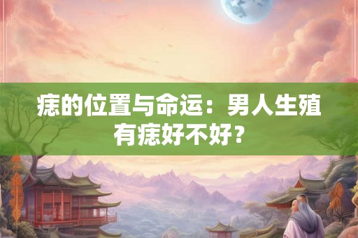 痣的位置与命运：男人生殖有痣好不好？