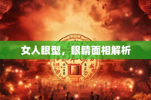 女人眼型，眼睛面相解析