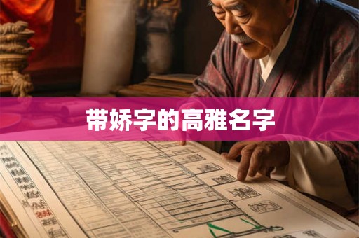 带娇字的高雅名字