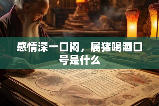感情深一口闷,属猪喝酒口号是什么 感情深一口闷,属猪喝酒口号是什么