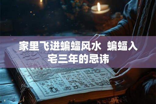 家里飞进蝙蝠风水  蝙蝠入宅三年的忌讳