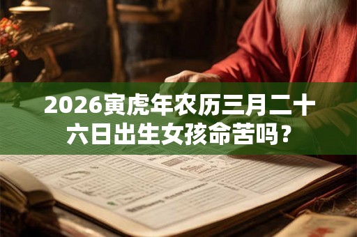 2026寅虎年农历三月二十六日出生女孩命苦吗？