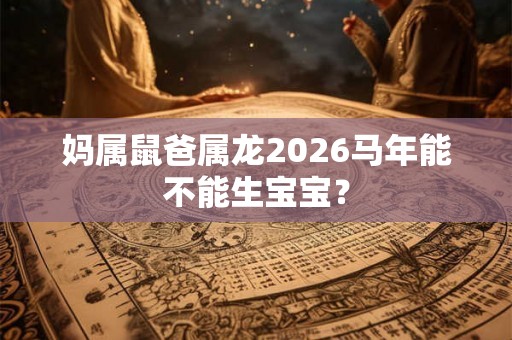 妈属鼠爸属龙2026马年能不能生宝宝? 妈属鼠爸属龙2026马年能不能生宝宝?