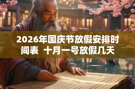 2026年国庆节放假安排时间表  十月一号放假几天