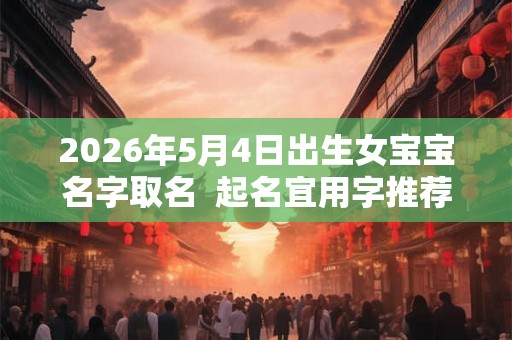 2026年5月4日出生女宝宝名字取名  起名宜用字推荐