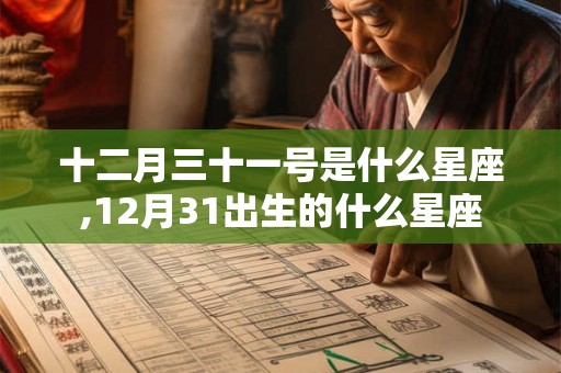 十二月三十一号是什么星座,12月31出生的什么星座
