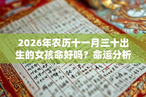 2026年农历十一月三十出生的女孩命好吗?命运分析大全 2026年农历十一月三十出生的女孩命好吗?命运分析大全