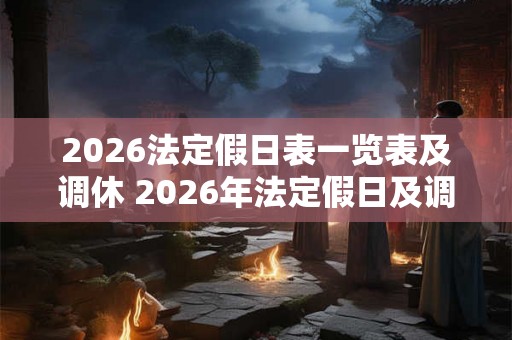 2026法定假日表一览表及调休 2026年法定假日及调休安排