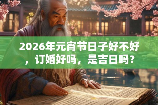 2026年元宵节日子好不好，订婚好吗，是吉日吗？