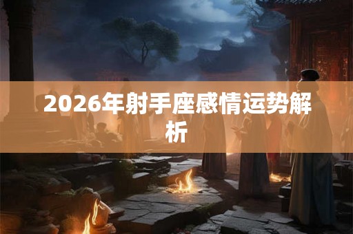 2026年射手座感情运势解析