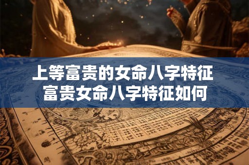 上等富贵的女命八字特征 富贵女命八字特征如何