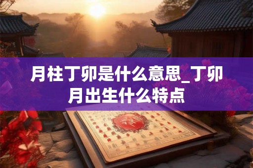 月柱丁卯是什么意思_丁卯月出生什么特点 月柱丁卯是什么意思_丁卯月出生什么特点