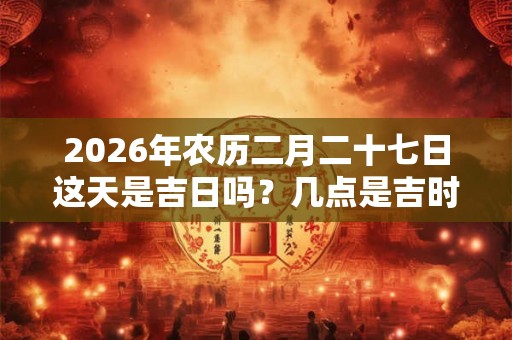 2026年农历二月二十七日这天是吉日吗？几点是吉时？