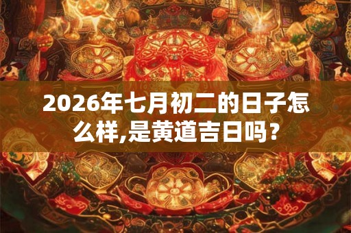 2026年七月初二的日子怎么样,是黄道吉日吗？
