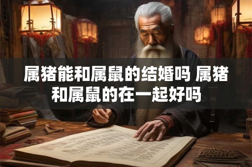 属猪能和属鼠的结婚吗 属猪和属鼠的在一起好吗