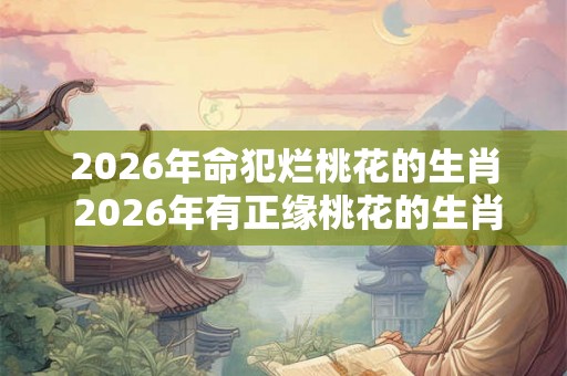2026年命犯烂桃花的生肖 2026年有正缘桃花的生肖