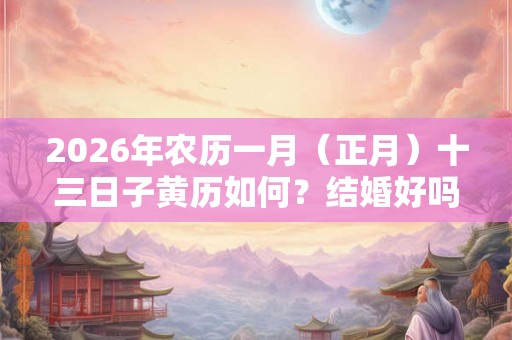 2026年农历一月（正月）十三日子黄历如何？结婚好吗？