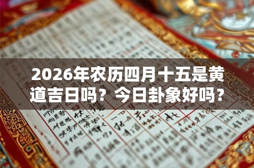 2026年农历四月十五是黄道吉日吗?今日卦象好吗? 2026年农历四月十五是黄道吉日吗?今日卦象好吗?