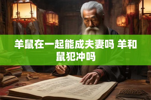 羊鼠在一起能成夫妻吗 羊和鼠犯冲吗