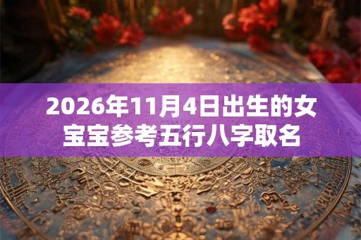 2026年11月4日出生的女宝宝参考五行八字取名