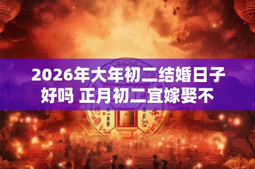 2026年大年初二结婚日子好吗 正月初二宜嫁娶不 2026年大年初二结婚日子好吗 正月初二宜嫁娶不