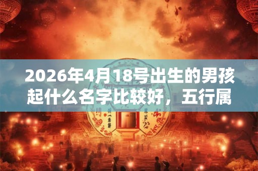 2026年4月18号出生的男孩起什么名字比较好，五行属什么