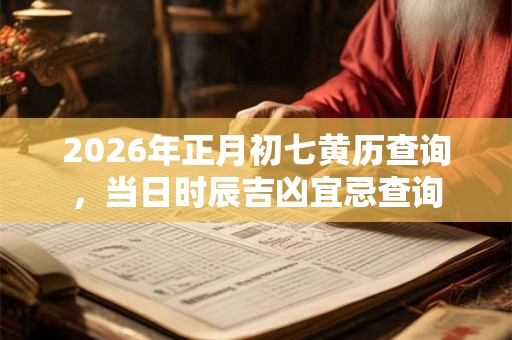 2026年正月初七黄历查询，当日时辰吉凶宜忌查询