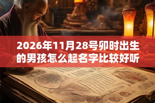 2026年11月28号卯时出生的男孩怎么起名字比较好听