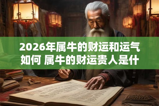 2026年属牛的财运和运气如何 属牛的财运贵人是什么属相